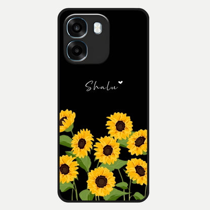  Sunflower Sky Bloom Glass Case For Oppo K14 5G back cover – full design glossy printed glass finish