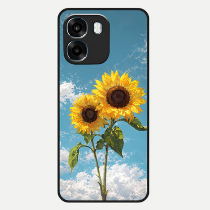  Sunlit Daisy Glow Glass Case For Oppo K14 5G back cover – full design glossy printed glass finish