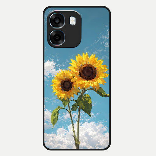  Sunlit Daisy Glow Glass Case For Oppo K14 5G back cover – full design glossy printed glass finish