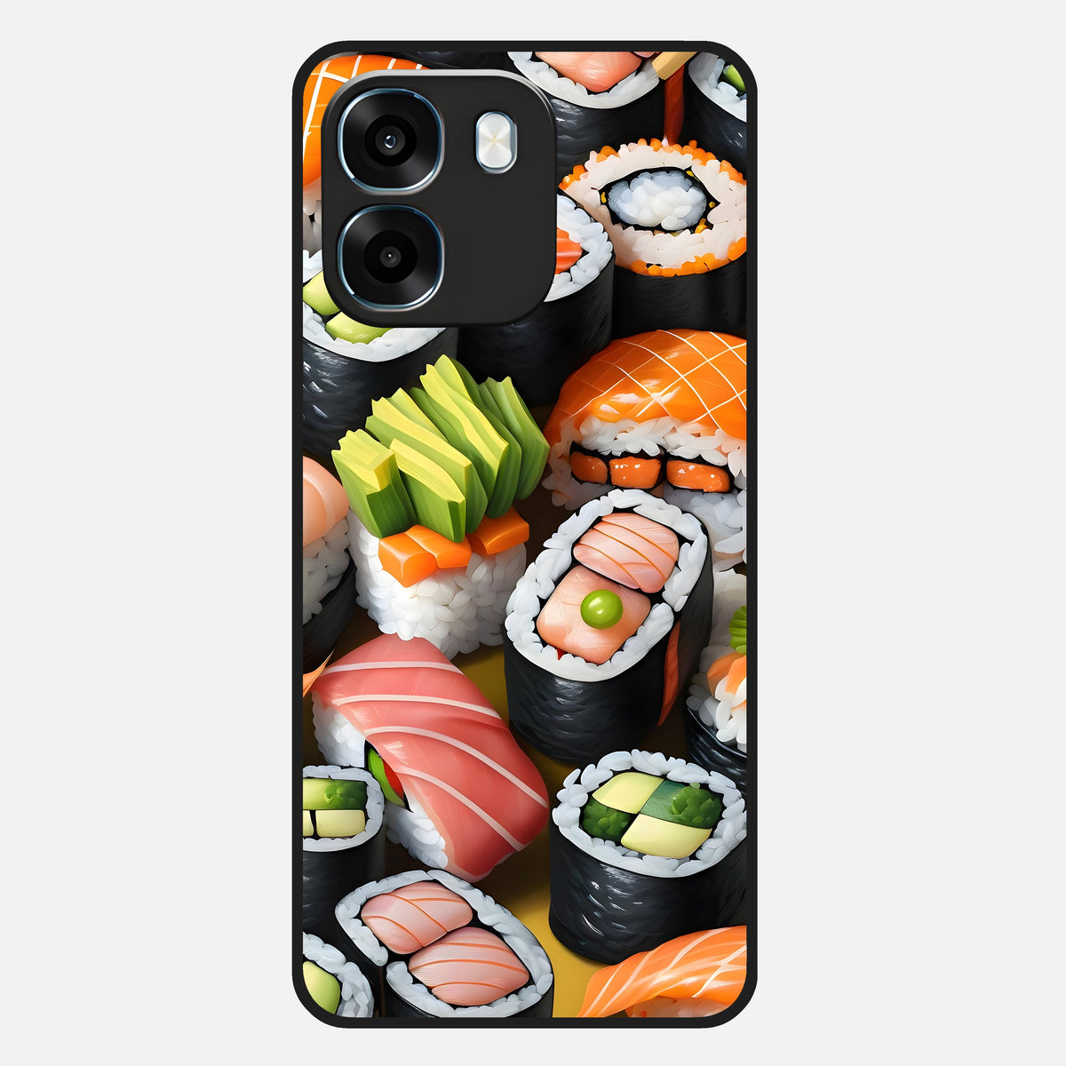  Sushi Food Pattern Glass Case For Oppo K14 5G back cover – full design glossy printed glass finish