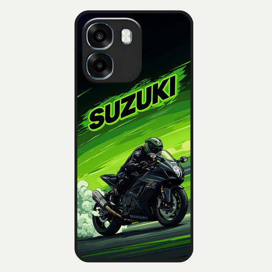  Suzuki Speed Beast Glass Case For Oppo K14 5G back cover – full design glossy printed glass finish