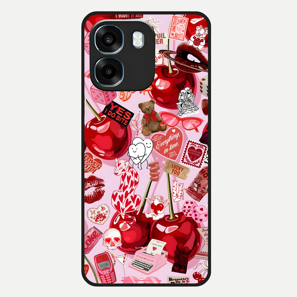  Sweet Cherry Chaos Glass Case For Oppo K14 5G back cover – full design glossy printed glass finish