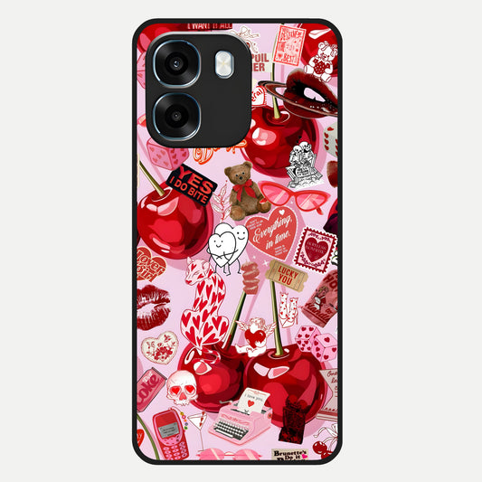  Sweet Cherry Chaos Glass Case For Oppo K14 5G back cover – full design glossy printed glass finish