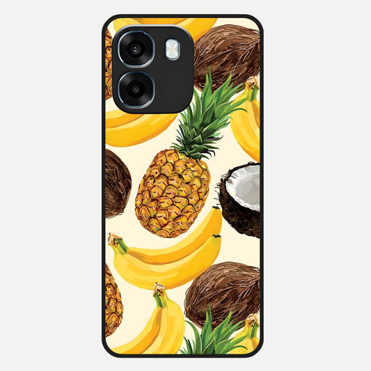  Tropical Fruit Mood Glass Case For Oppo K14 5G back cover – full design glossy printed glass finish