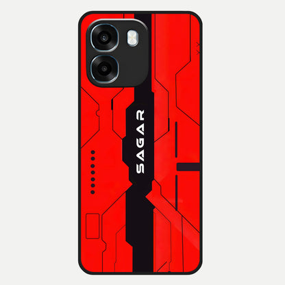  Voltage Rise CYBERPUNK Custom Name Glass Case For Oppo K14 5G back cover – personalized glossy printed glass finish