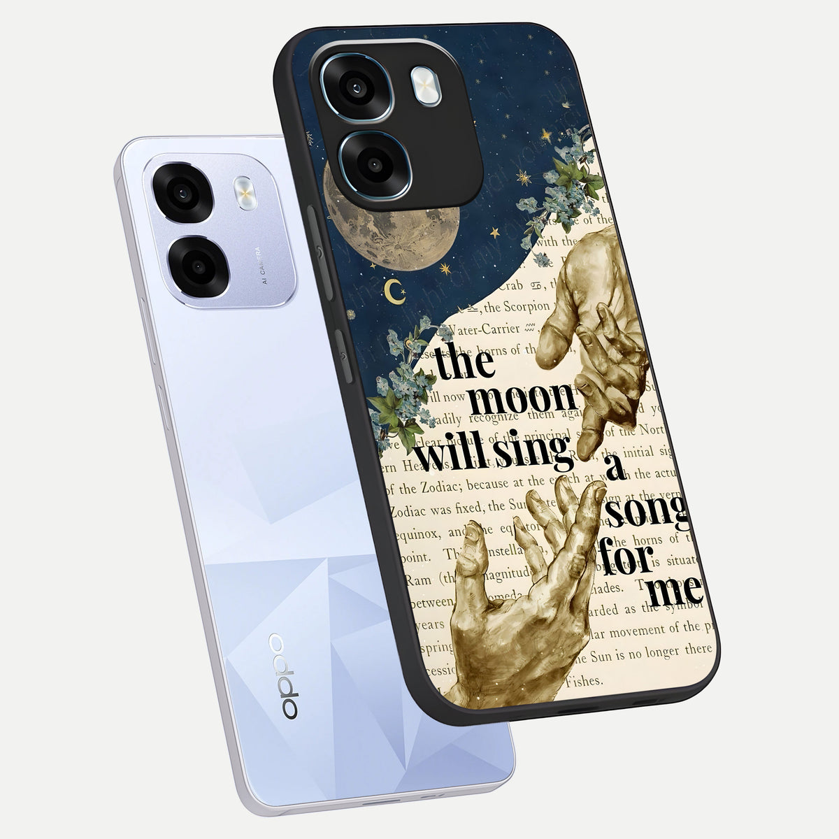  Aesthetic Divine phone case For Oppo K14 5G showing premium glass back cover with detailed artwork