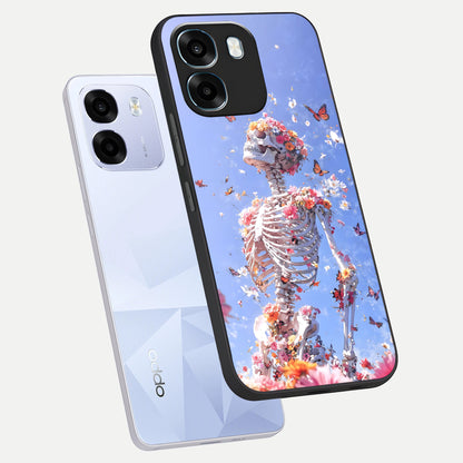  Bloom Beyond Bones phone case For Oppo K14 5G showing premium glass back cover with detailed artwork