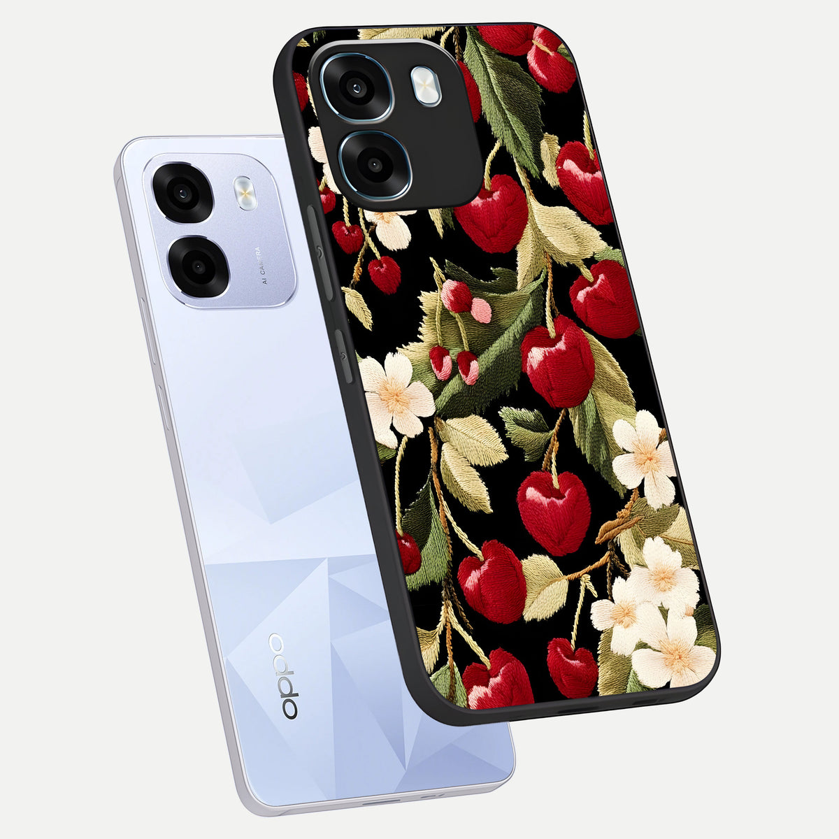  Blooming Spendor Bird phone case For Oppo K14 5G showing premium glass back cover with detailed artwork