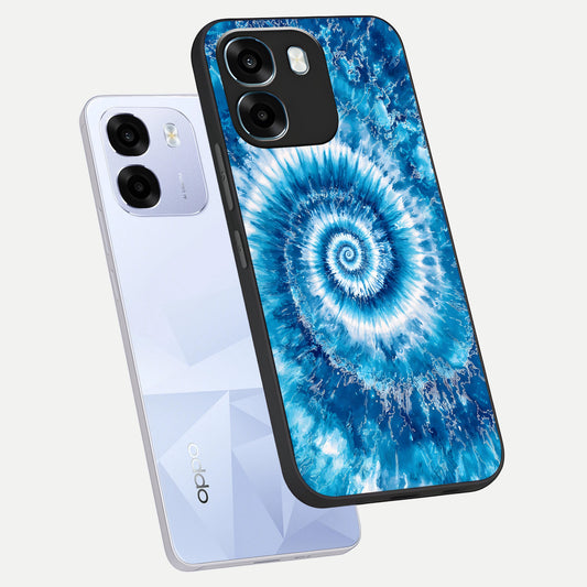  Blue Galaxy Wave phone case For Oppo K14 5G showing premium glass back cover with detailed artwork