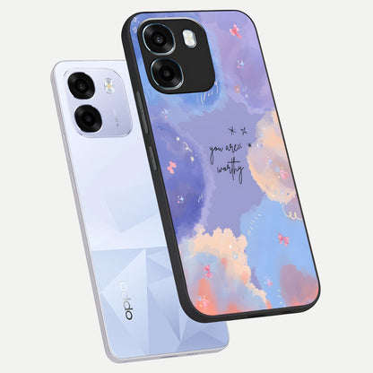  Celestial Cloud Magic phone case For Oppo K14 5G showing premium glass back cover with detailed artwork