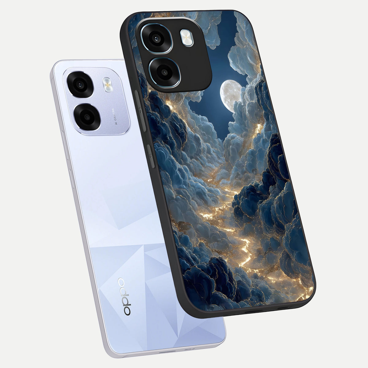 Celestial Cloud Road phone case For Oppo K14 5G showing premium glass back cover with detailed artwork