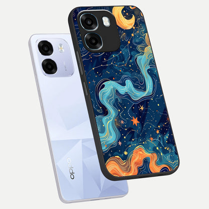  Celestial Dream Flow phone case For Oppo K14 5G showing premium glass back cover with detailed artwork