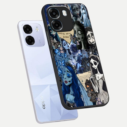  Corpse Bride Posters phone case For Oppo K14 5G showing premium glass back cover with detailed artwork