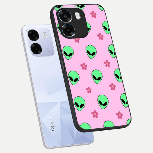  Cosmic Cute Crush phone case For Oppo K14 5G showing premium glass back cover with detailed artwork