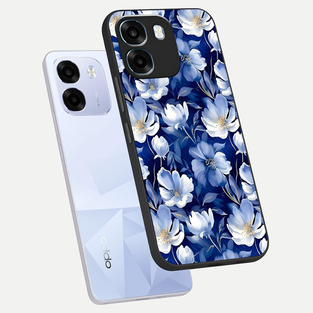  Cute Floral Patterns phone case For Oppo K14 5G showing premium glass back cover with detailed artwork