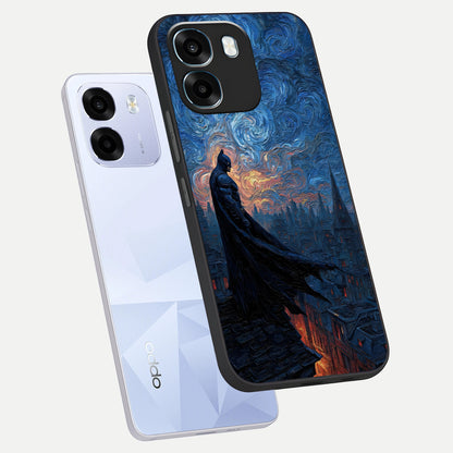  Dark Knight Dusk phone case For Oppo K14 5G showing premium glass back cover with detailed artwork