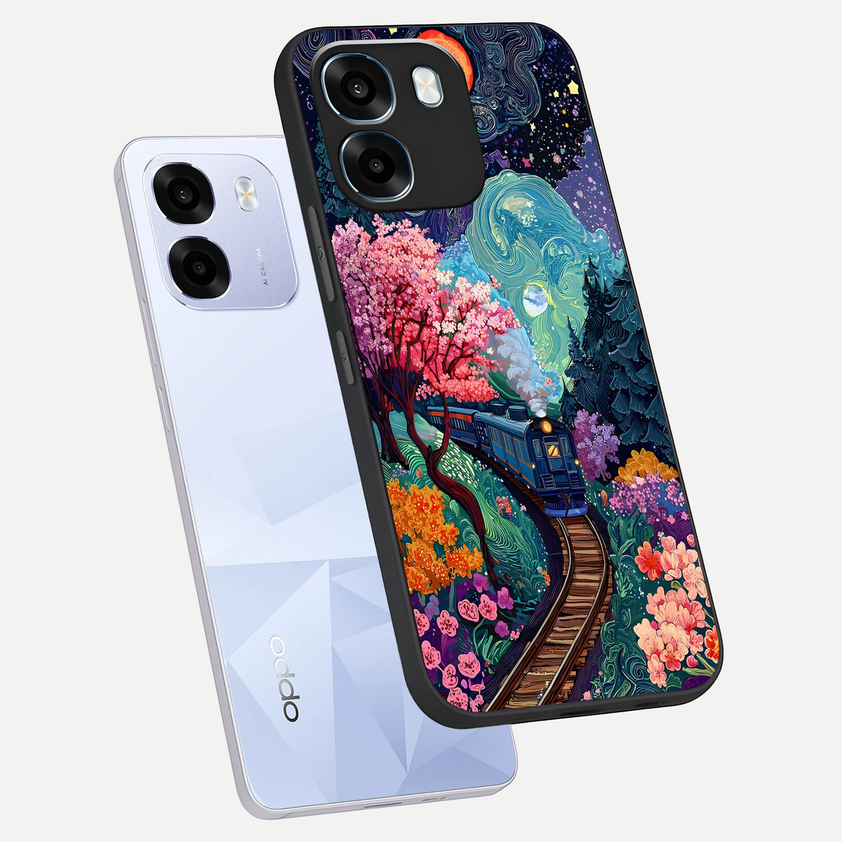  Digital Art phone case For Oppo K14 5G showing premium glass back cover with detailed artwork