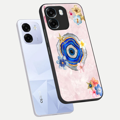  Divine Aura Bloom phone case For Oppo K14 5G showing premium glass back cover with detailed artwork