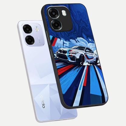  Drift Power Rush phone case For Oppo K14 5G showing premium glass back cover with detailed artwork