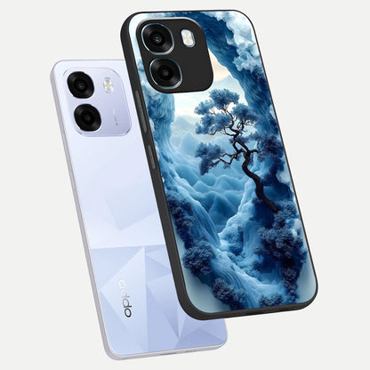  Frozen Serenity Gate phone case For Oppo K14 5G showing premium glass back cover with detailed artwork