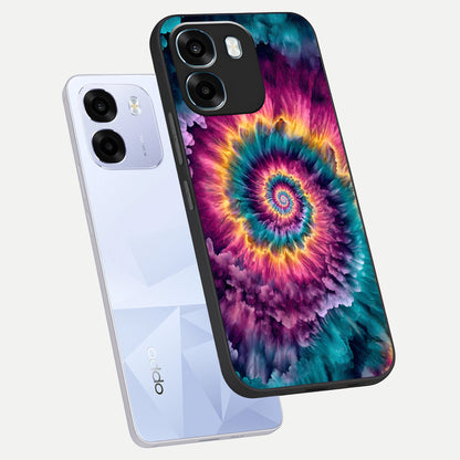 Galactic Spiral Burst phone case For Oppo K14 5G showing premium glass back cover with detailed artwork
