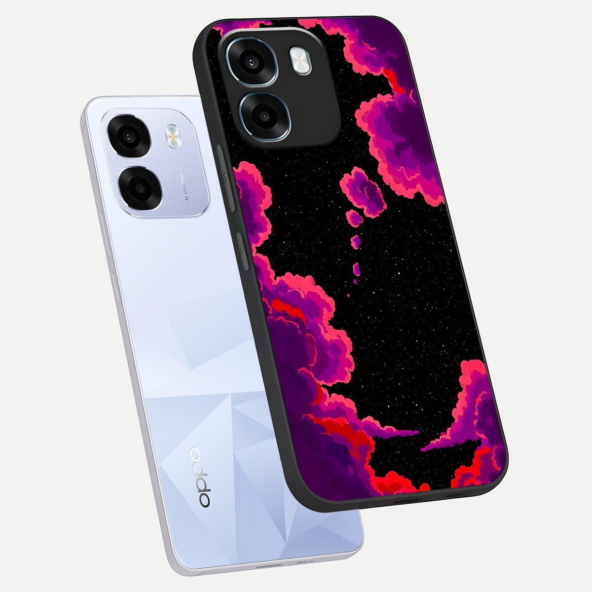  Galaxy Dream Frame phone case For Oppo K14 5G showing premium glass back cover with detailed artwork