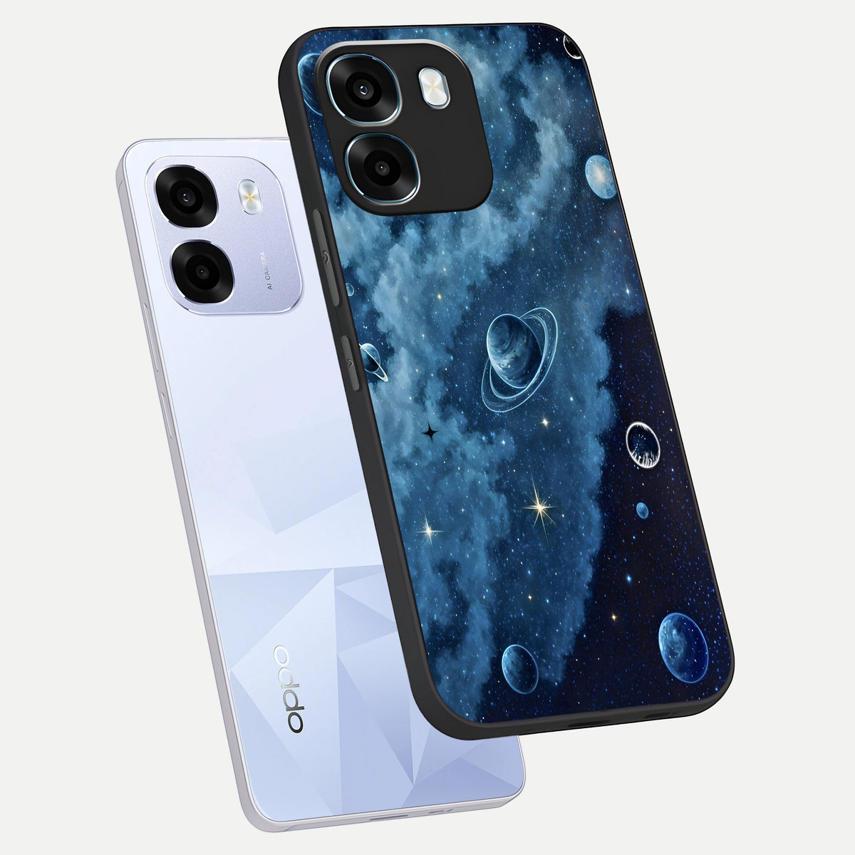  Galaxy Dream Space phone case For Oppo K14 5G showing premium glass back cover with detailed artwork