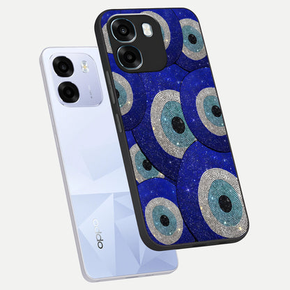  Galaxy Eye Flow phone case For Oppo K14 5G showing premium glass back cover with detailed artwork