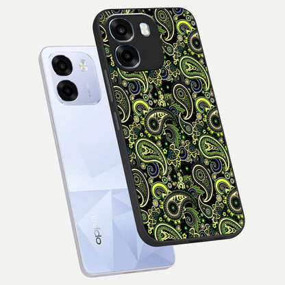  Green Lemon phone case For Oppo K14 5G showing premium glass back cover with detailed artwork
