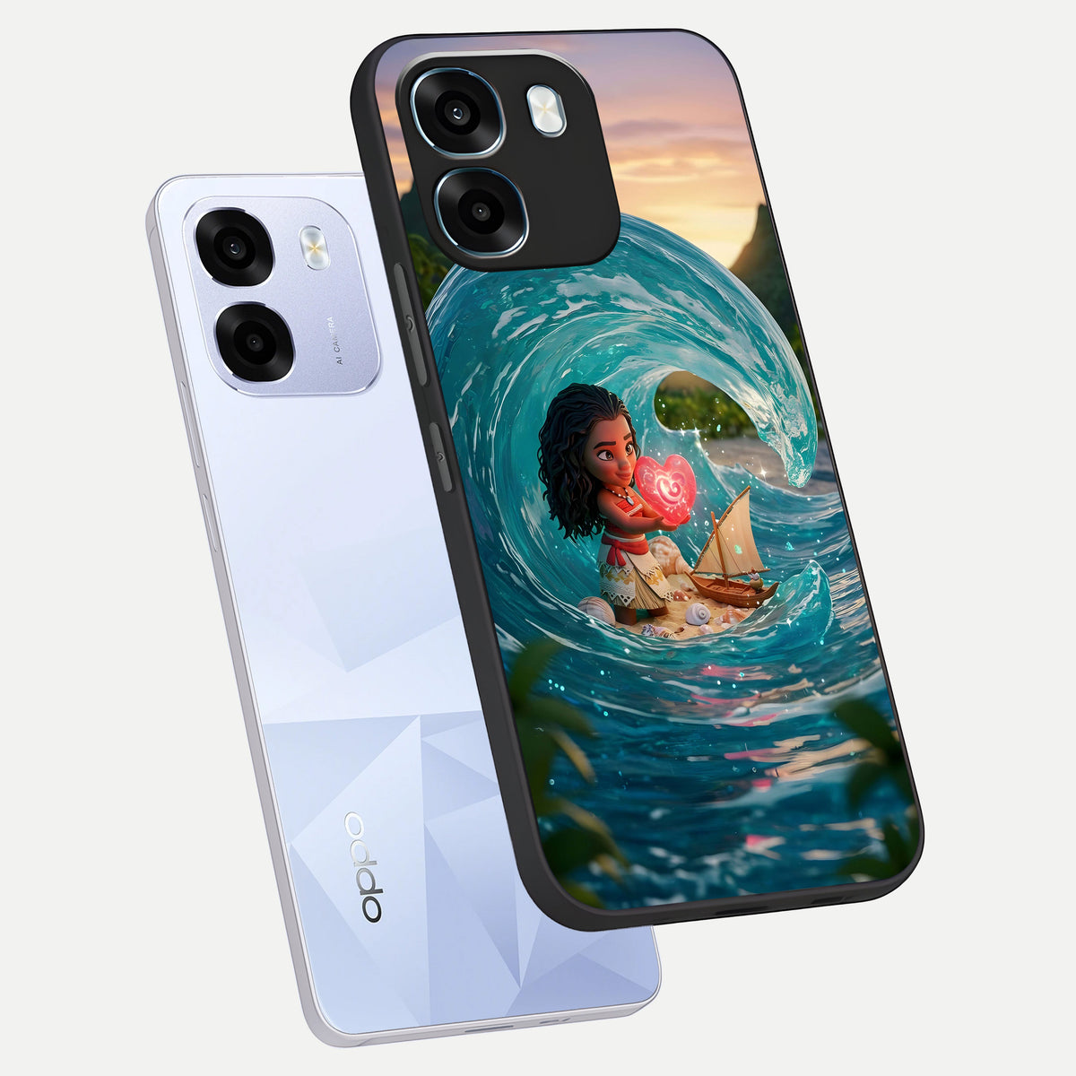  Heart of Ocean phone case For Oppo K14 5G showing premium glass back cover with detailed artwork