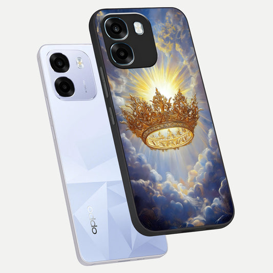  Heavenly Crown Light phone case For Oppo K14 5G showing premium glass back cover with detailed artwork