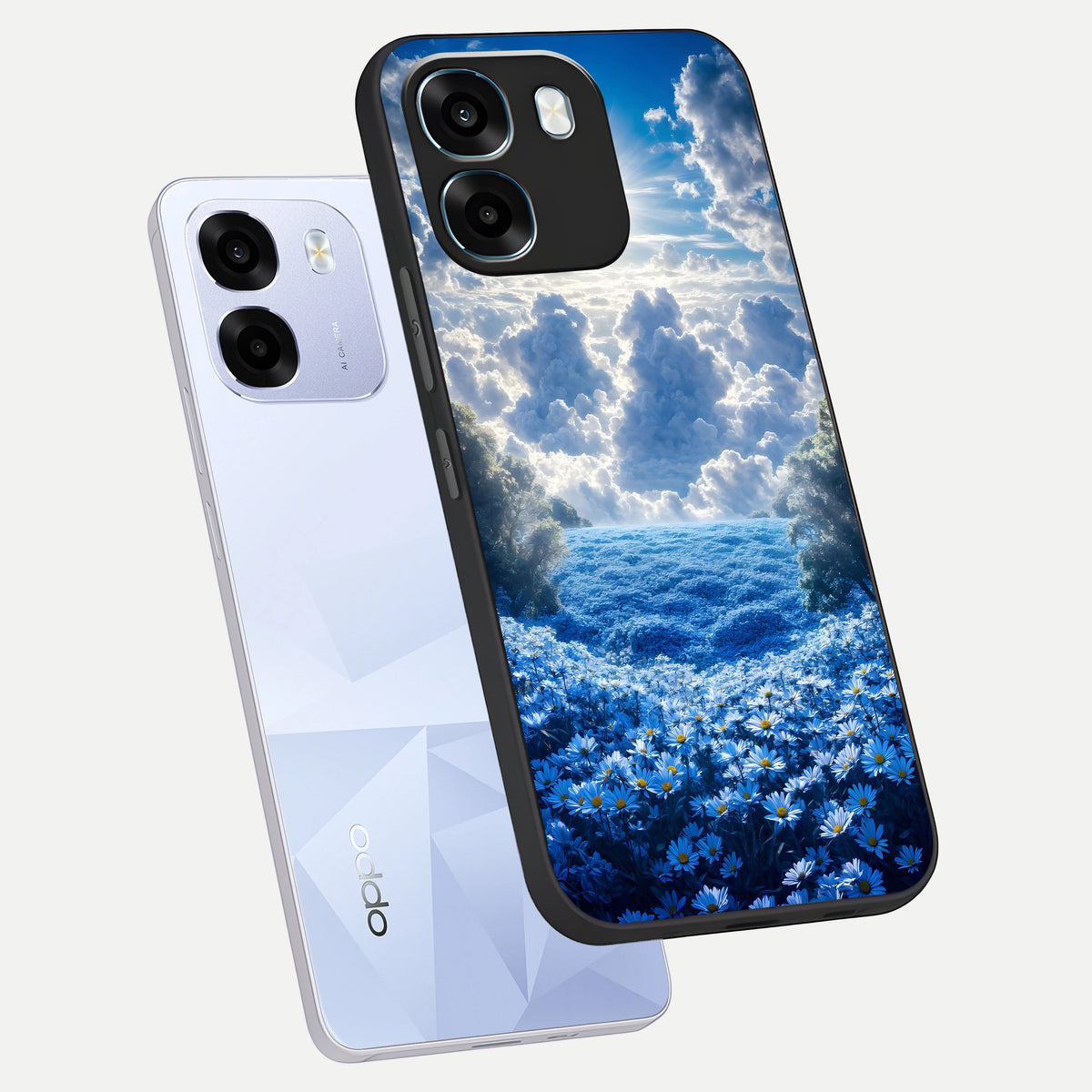  Heavenly Daisy Horizon phone case For Oppo K14 5G showing premium glass back cover with detailed artwork