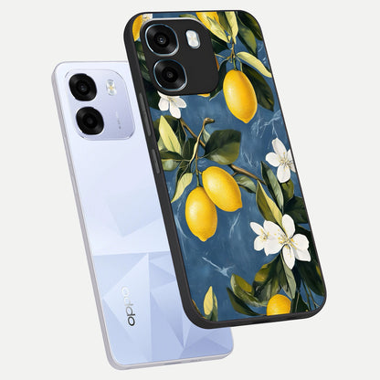  Lemon Dream Garden phone case For Oppo K14 5G showing premium glass back cover with detailed artwork