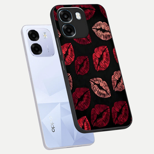  Midnight Kiss Love phone case For Oppo K14 5G showing premium glass back cover with detailed artwork