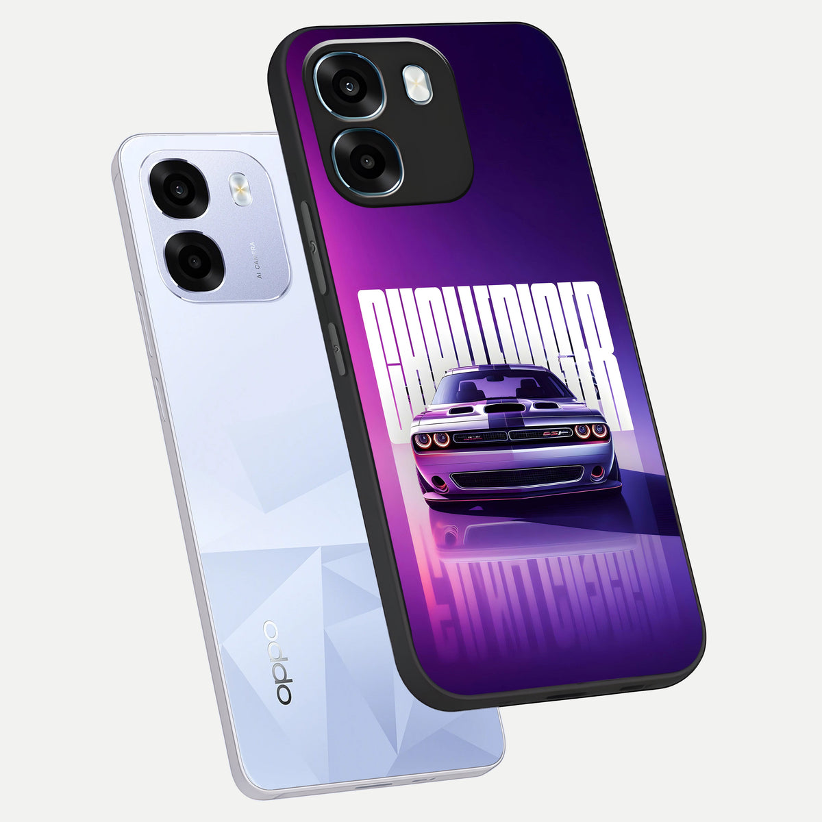  Midnight Muscle Ride phone case For Oppo K14 5G showing premium glass back cover with detailed artwork