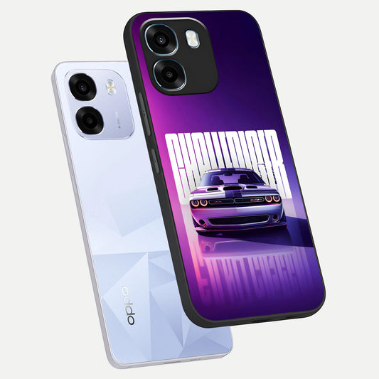  Midnight Muscle Ride phone case For Oppo K14 5G showing premium glass back cover with detailed artwork