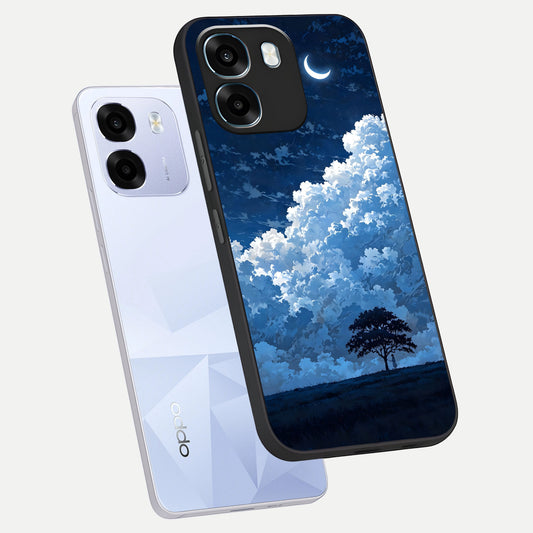  Midnight Sky Serenity phone case For Oppo K14 5G showing premium glass back cover with detailed artwork
