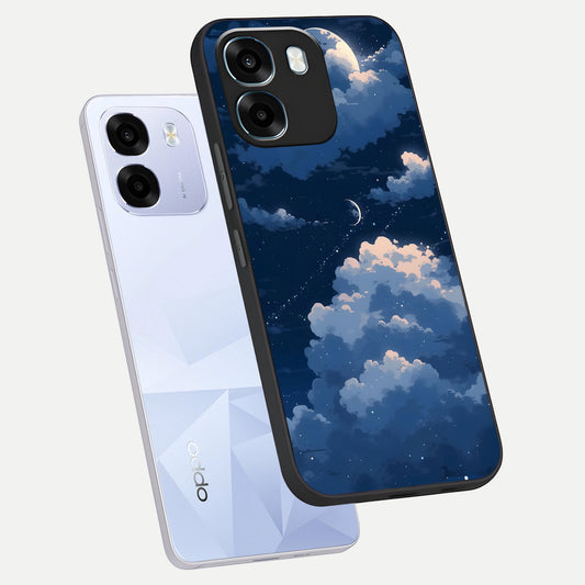  Moon Dream Haze phone case For Oppo K14 5G showing premium glass back cover with detailed artwork