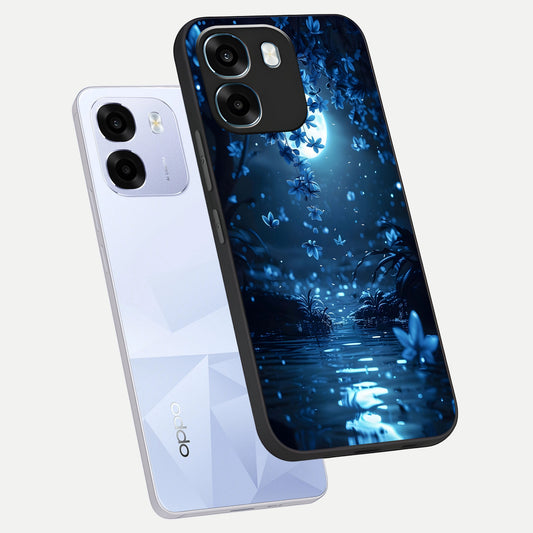  Moonlight Petal Dream phone case For Oppo K14 5G showing premium glass back cover with detailed artwork