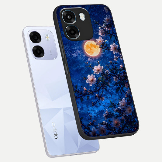  Moonlit Blossoms Night phone case For Oppo K14 5G showing premium glass back cover with detailed artwork