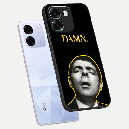  Mr Bean Damn phone case For Oppo K14 5G showing premium glass back cover with detailed artwork