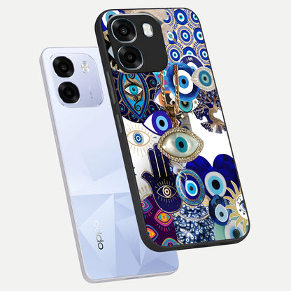  Mystic Charm Eye phone case For Oppo K14 5G showing premium glass back cover with detailed artwork