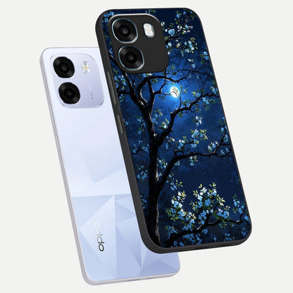  Mystic Floral Night phone case For Oppo K14 5G showing premium glass back cover with detailed artwork