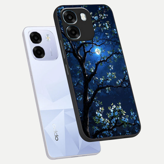  Mystic Floral Night phone case For Oppo K14 5G showing premium glass back cover with detailed artwork