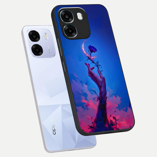  Mystic Hand phone case For Oppo K14 5G showing premium glass back cover with detailed artwork