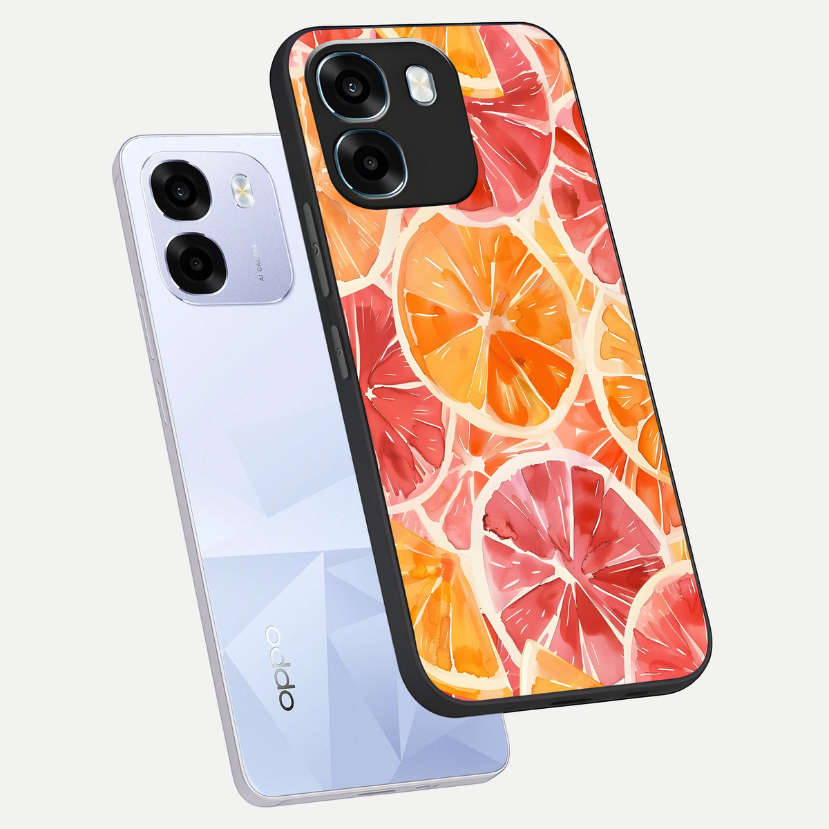 Orange Fruits Pattern phone case For Oppo K14 5G showing premium glass back cover with detailed artwork