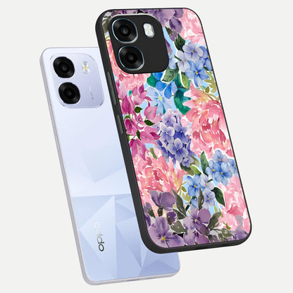  Pastel Floral Mix phone case For Oppo K14 5G showing premium glass back cover with detailed artwork