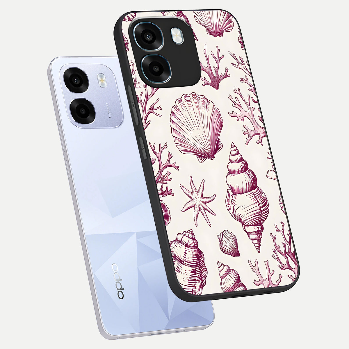  Pink Power Sparks phone case For Oppo K14 5G showing premium glass back cover with detailed artwork