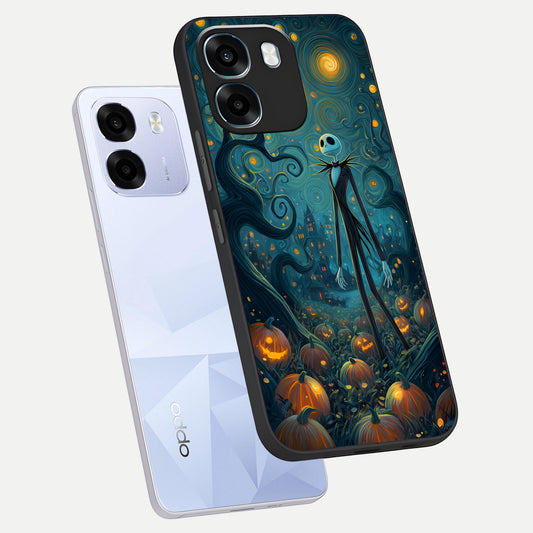  Pumpkin Moonlight Tale phone case For Oppo K14 5G showing premium glass back cover with detailed artwork