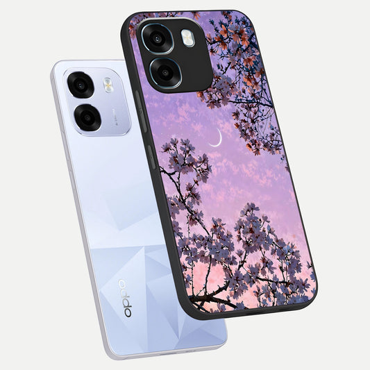  Purple Serenity Moon phone case For Oppo K14 5G showing premium glass back cover with detailed artwork